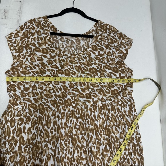 Soft surroundings KARA Brown Leopard Print  Dress WOMENS SIZE 1X - Picture 5 of 10